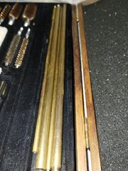 Universal Gun Cleaning Kit in Wooden Case – Mostly Complete, Used Condition