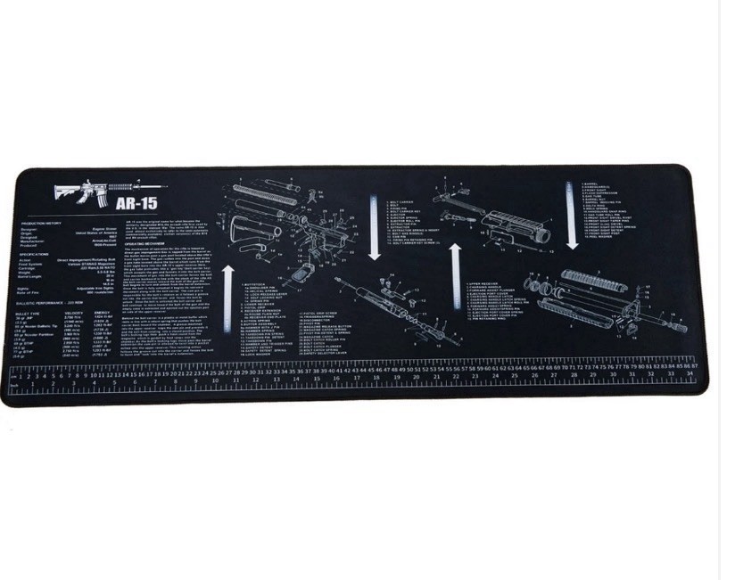 AR Style Artillery Cleaning Mat, 35×12 inch Anti Slip Mat for Workbench
