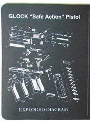 Pistol Cleaning Bench Glock Mat 17”X12” w/Pistol Parts List View Non-Slip NEW