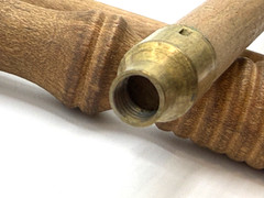 VINTAGE 3 PIECE WOOD & BRASS GUN & RIFLE CLEANING ROD