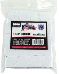 Pro-Shot Cotton Flannel Patches 6-7 mm 13/8 in Square Patch Gun : 13/8-1000