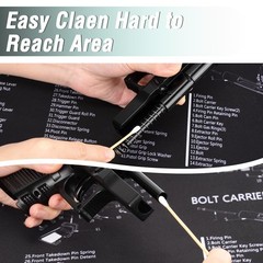 BOOSTEADY 6 Inch Cotton Gun Cleaning Swabs with Bamboo Handle（Choose Your