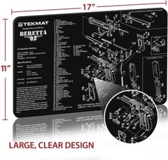 TekMat Beretta 92 Premium Gun Cleaning Mat 11″x17″