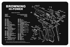 Tekmat Armorers Bench Mat 11″x17″ Browning Hi-power – 17-BROWNHP