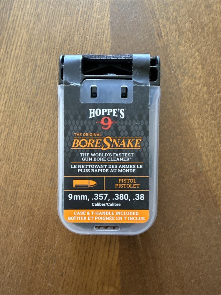 HOPPE’S BORESNAKE DEN 9mm & 38/380/357 caliber Pistol Cleaning Kit 24002D