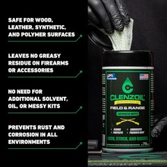 Field & Range Single-Use Saturated Gun Oil Wipe Packets Individual CLP Wipes