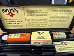 HOPPES 9 All Calibers PISTOL CLEANING KIT & STORAGE BOX Includes 10mm 40 Brushes
