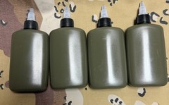USGI Weapon Oil Bottle LSA CLP 4oz Military Cleaning OD Green 4 Pack Empty NOS