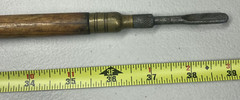 Vintage Wood & Brass 3 Piece Shotgun Cleaning Rod With Tip
