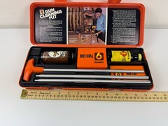 Hoppes 9 Old Vintage Gun Cleaning Kit & Storage Box Nice Orange Hard Case 1980s