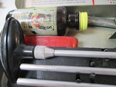 Vintage Outers Gunslick Rifle Cleaning Kit No. 477 22 Cal. In Red Metal Box