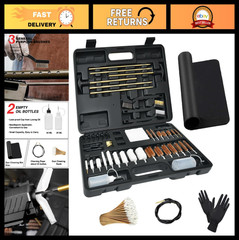 Universal Gun Cleaning Kit – All Caliber Shotguns, Rifles & Pistols, Brass Rods,