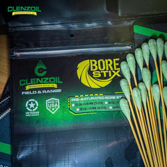 Clenzoil Field & Range Bore Stix | Pre-Saturated Gun Cleaning Cotton Swabs | Cal
