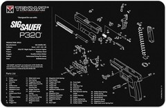 Protective Gun Cleaning Mat for Sig Sauer P320, 11×17, Easy to Store and Use