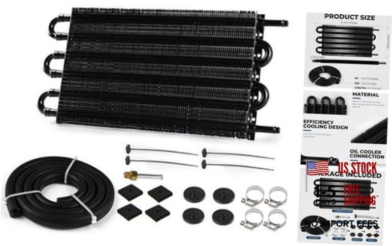 5/16″ Transmission Oil Cooler, Aluminium 6 Pass Tube & Fin Cooler Kit – 6 Row