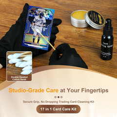 17-in-1 Card Cleaning Kit, Card Care Polishing Restoration with Plastic Case