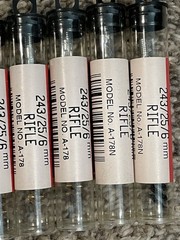 Lot Of 5- 243/25/6mm KleenBore Brushes. 2- Nylon & 3- Bronze