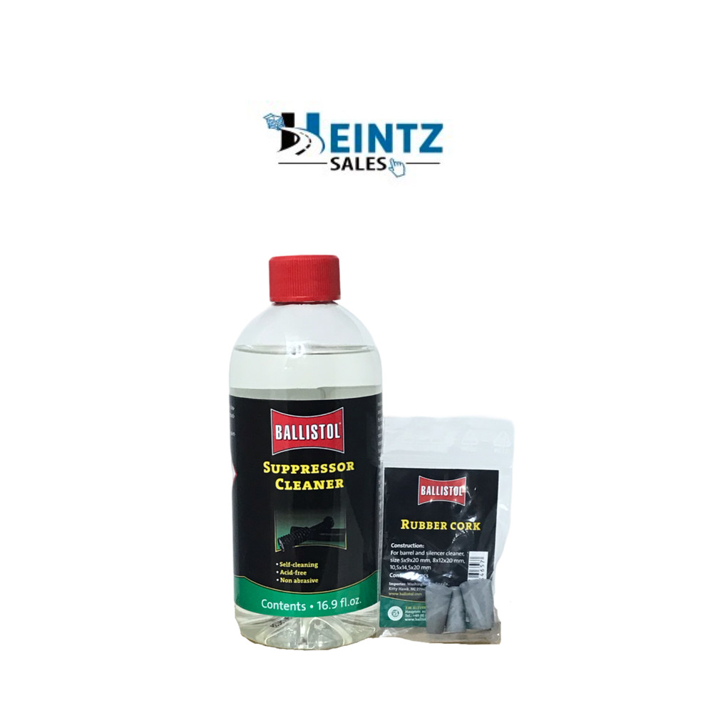 Ballistol Suppressor Cleaner – 16.9 fl. oz. With Rubber Corks.