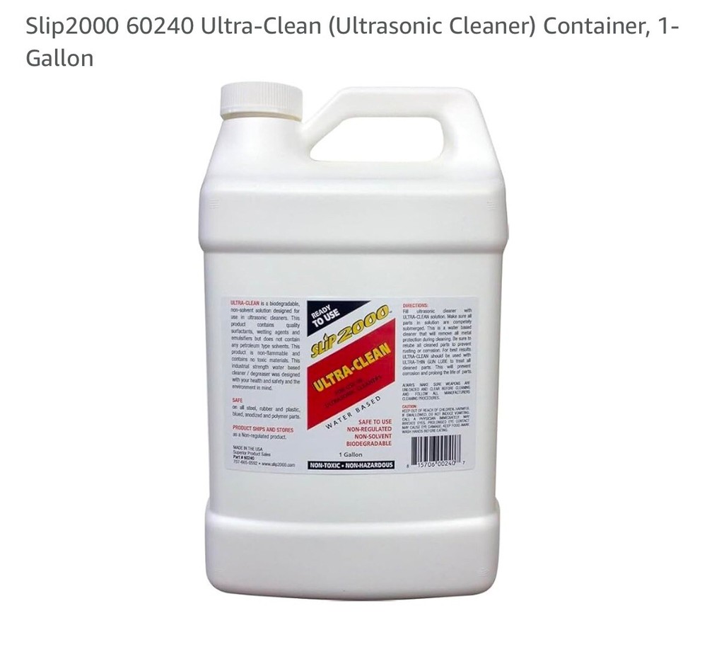 SLIP 2000 Ultra-clean For Ultrasonic Cleaners Water based 1 Gallon