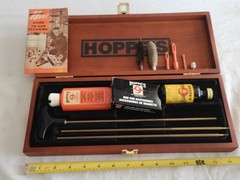 Hoppes Vintage Gun Cleaning Kit 11 Pcs/ Wood Case,Guide Manuel