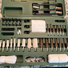 Guide Gear 62pc Gun Cleaning Kit Deep Cleaning Green Case Handle MPN 591865