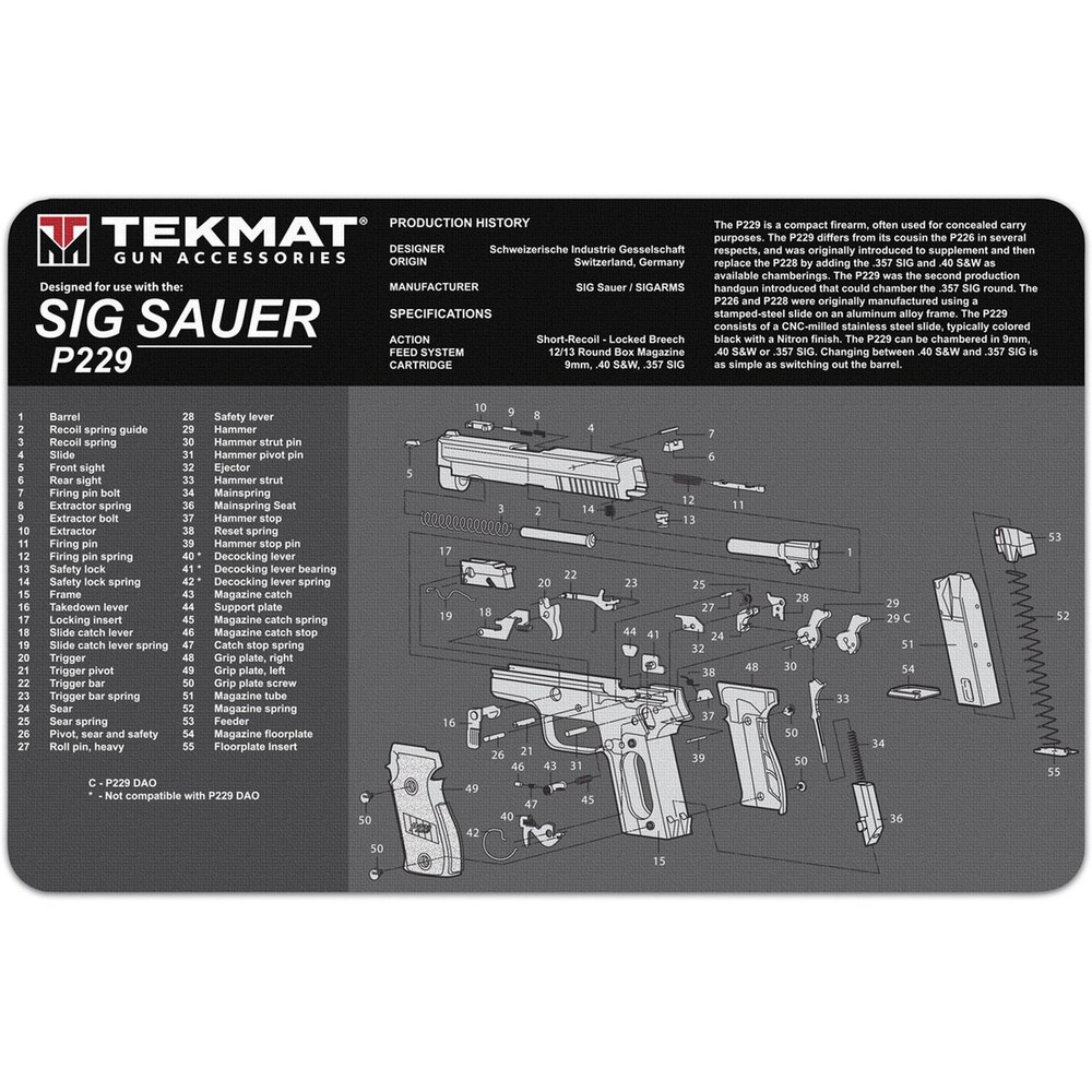 TekMat Original Gun Cleaning Mat – 17″ X 11″ – Sig Sauer P229