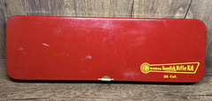Vintage No. 477 Outers Gunslick 30 Cal Rifle Gun Cleaning Kit Red Metal Case