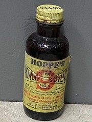 Vintage HOPPE’s No 9 Solvent GUN Cleaner BOTTLE 1/8 Full ORIGINAL BOX #3