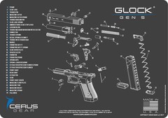 For Glock GEN 5 Cerus Gear PRO Armorers Bench Cleaning Mat Made in USA