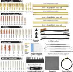 Universal Gun Cleaning Kit Deluxe for All Caliber Pistol Rifle Handgun Shotgun H