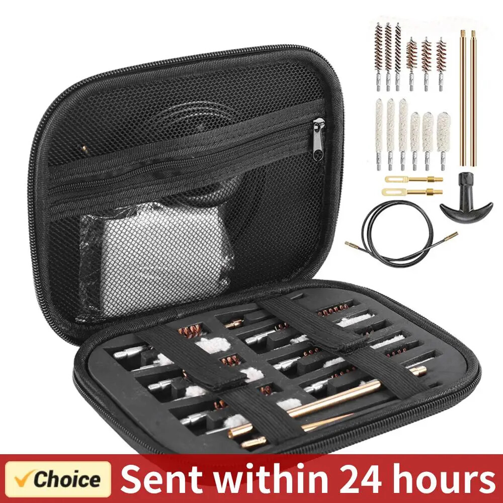 For Gun Handgun Pistol Rifle 19/ Pcs Cleaning Kit Set 22.357.38,9mm.45.40