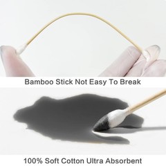 Gun Cleaning Swabs 400PCS Double Ended 6 Inch Pointed Bamboo Cotton Tips