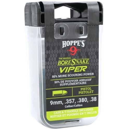Hoppes 24002VD Viper Den Pistol Boresnake for 9mm/.357/.38 Caliber Handguns