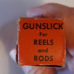 Vintage Gunslick Lubricant Tube w/ Box – USED 7/8 X 4 1/8 X 7/8″