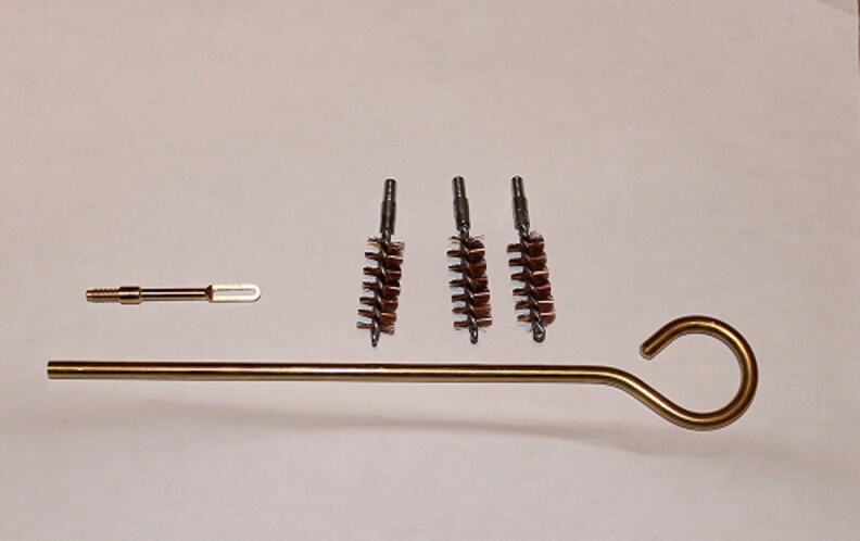 Dewey Brass Pistol Bore Cleaning Rod + 3 brass brushes 45ACP New Ships Free