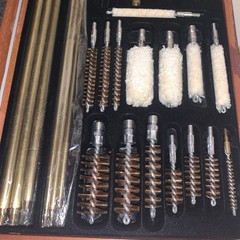 Gunmaster Universal Gun Cleaning Kit in Wood Case Never Used Bore Cleaning Brush