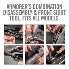 Real Avid 2-in-1 Tool for Glock Handguns, Includes Glock Compatible Front…