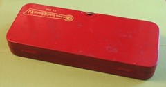 Vintage Red Metal Box Outers Gunslick Revolver Kit .22 Cal – TIN BOX + INSERT