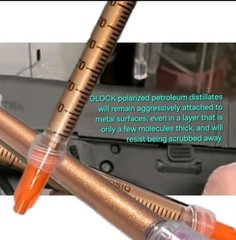 COPPER COLOR Factory Grease Fits GLOCK SLIDE Orange Cap Lubricant Applicator