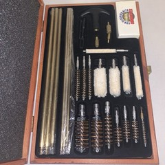 Gunmaster Universal Gun Cleaning Kit in Wood Case Never Used Bore Cleaning Brush