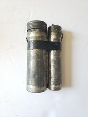 Lot Of 12 Military Metal Plastic Oil Bottles some have bore brushes
