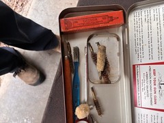 Vintage Outers Gunslick Rifle & Revolver Cleaning Kits Red Tin Lot No. 477