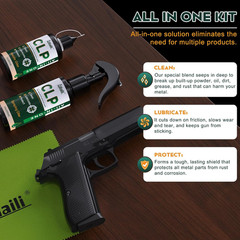 Gun Cleaning Oil Kit – All-In-One CLP Gun Cleaner Set with 3.4Oz Cleaning Oil, 2