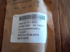 SMALL ARMS CLEANING BRUSH .50 CALIBER NEW IN BAGS G.I ISSUE 1005-00-766-0915