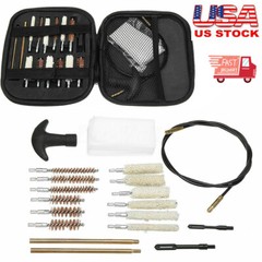 43Pcs Universal Gun Cleaning Kit Rifle Pistol Shotgun Firearm Brush Cleaner Set