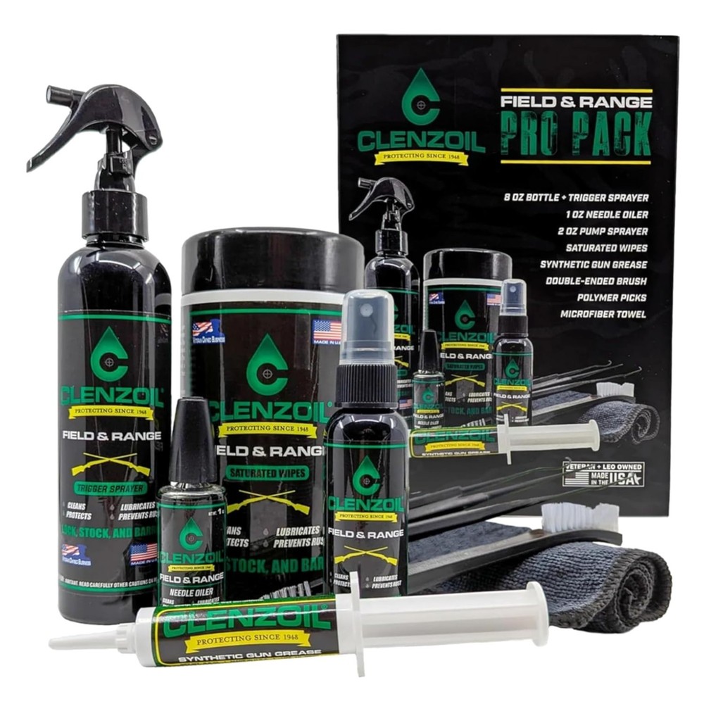 Complete Firearm Cleaning Kit with CLP and Tools