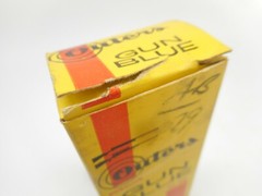 Vintage Outers GUN BLUE Advertising Bottle in Original Box