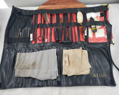Vintage ALLGUN Universal Gun Cleaning Kit Roll-Up Case with Parts Shown