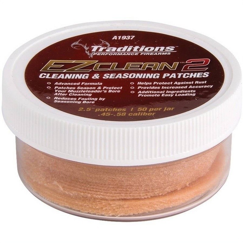 EZ Clean 2 Cleaning Patches Non-Toxic Muzzleloader Bore Rust Protection