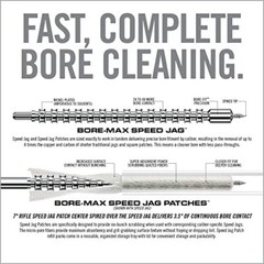 Real Avid Bore-Max Speed Jag and 25 Patches, Bore Cleaning Jag Gun Patch…